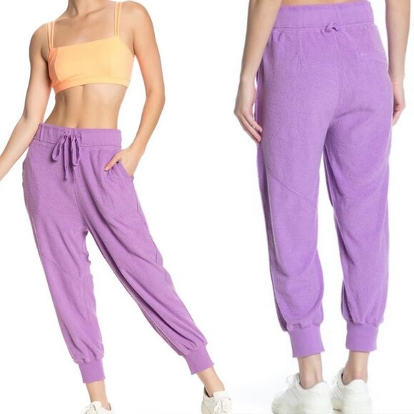 NWT Free People Radiant Joggers Wisteria Purple Pants Size Small New With Tags - Picture 2 of 16